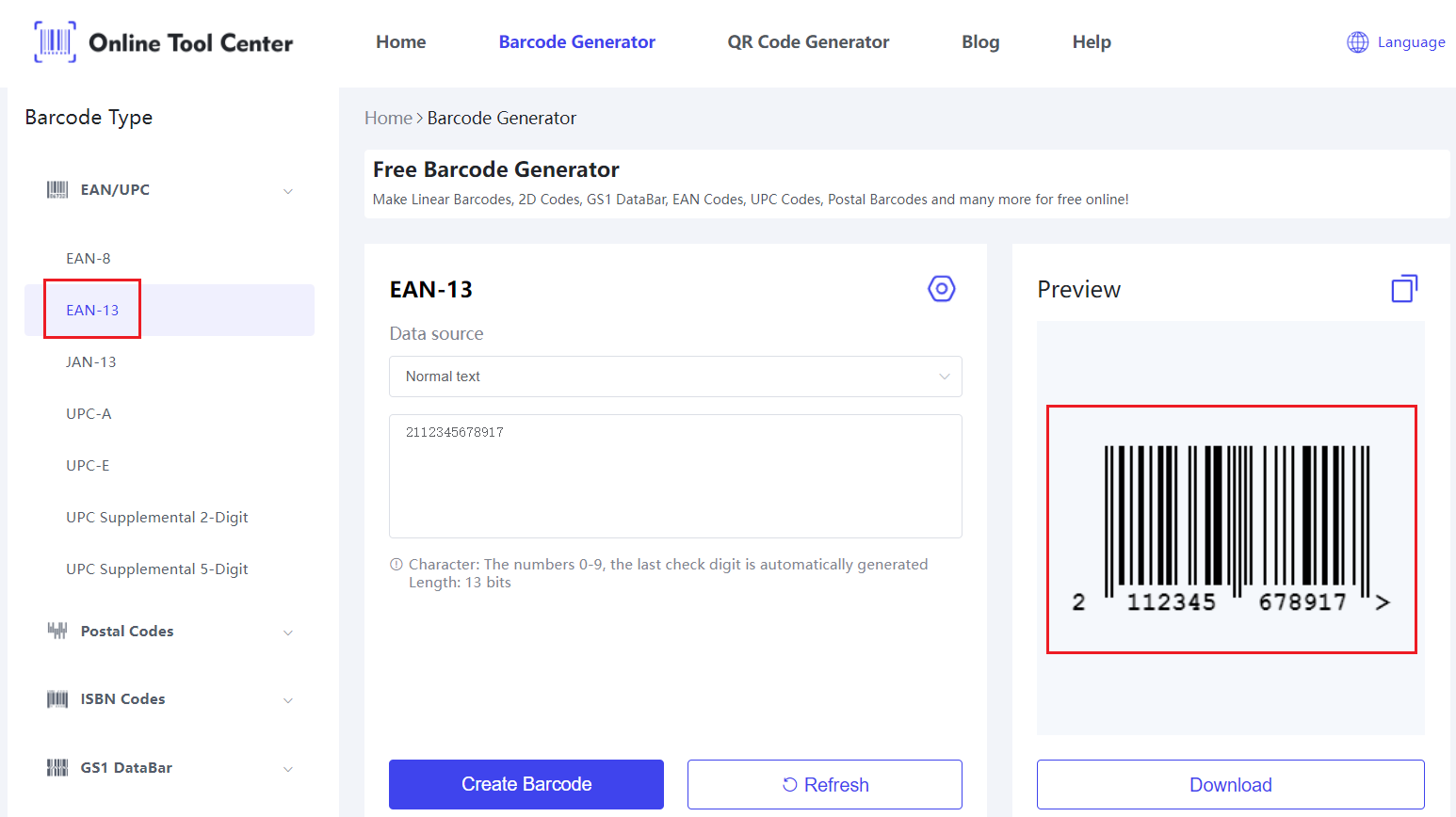 EAN 13 বার্কোড জেনারেটর.png