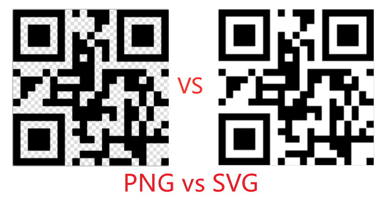 qr কোড.png এর জন্য png vs. svg