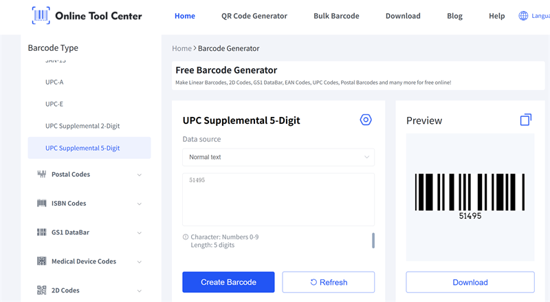 ইউপিসি পরিপূরক 5 অঙ্ক