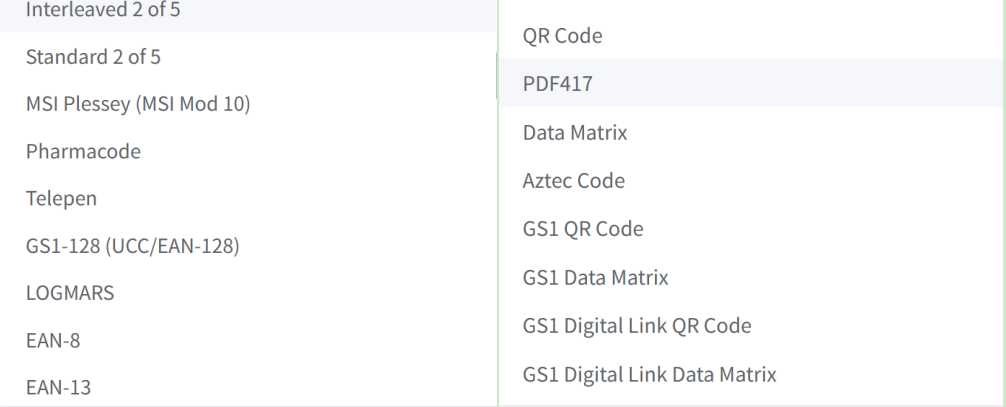 supported 1d 2d barcode formats সমর্থিত 1D 2D বারকোড ফরম্যাট