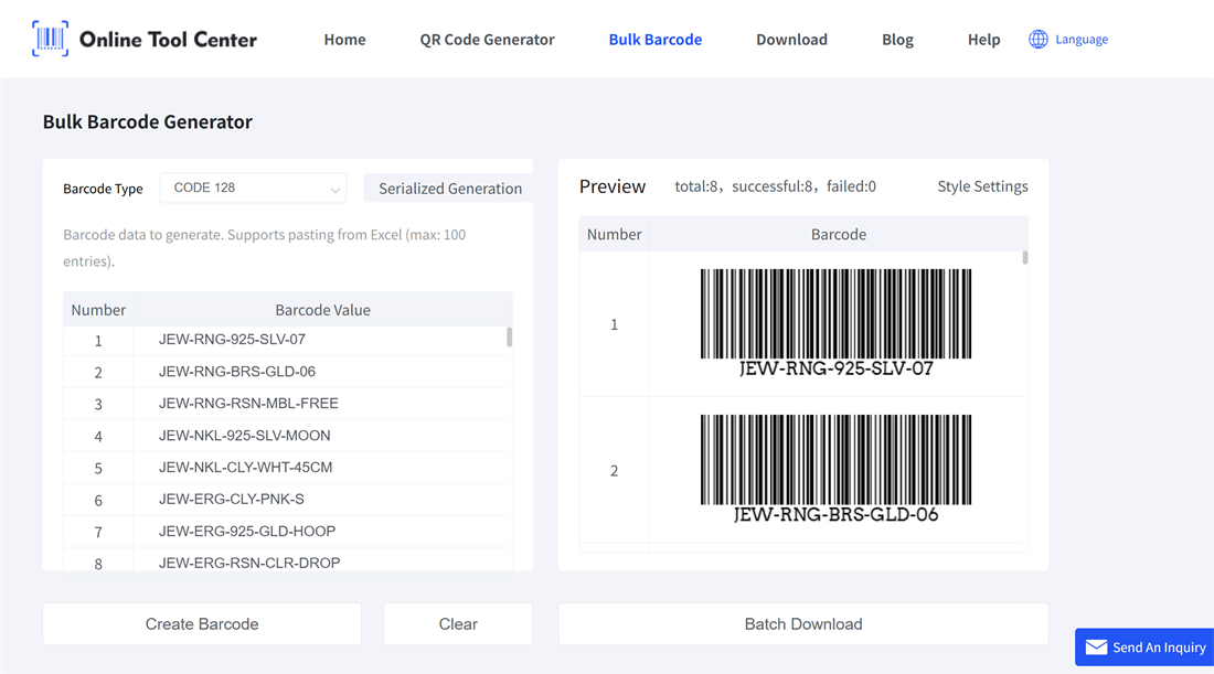 বারকোড জেনারেশন