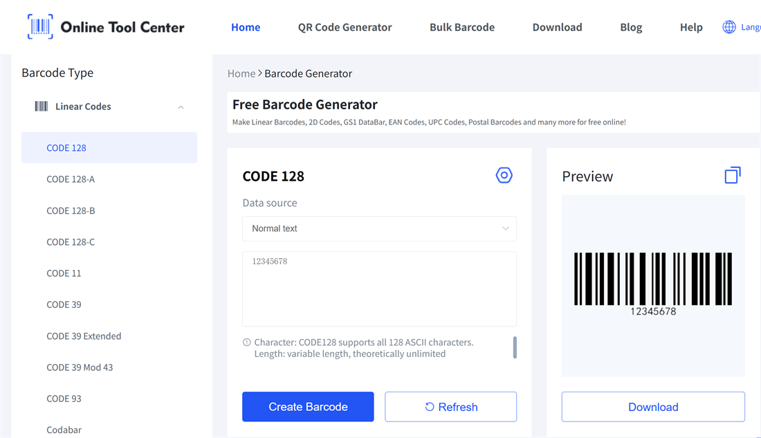 code 128 barcode generatio কোড 128 বারকোড জেনারেশন