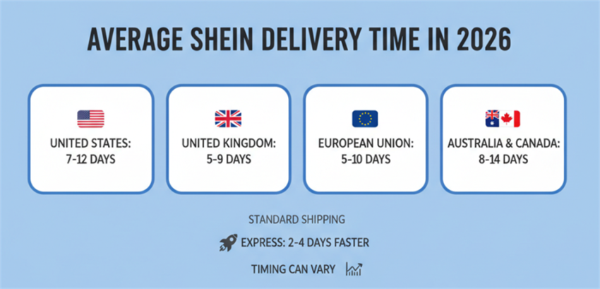 Average Shein Delivery Time in 2026 ২০২৬ সালে গড় শিন ডেলিভারি সময়