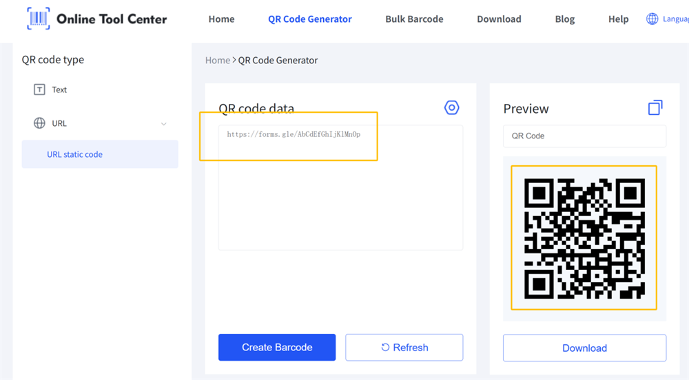 make qr code for registration form নিবন্ধন ফর্মের জন্য QR কোড তৈরি করুন